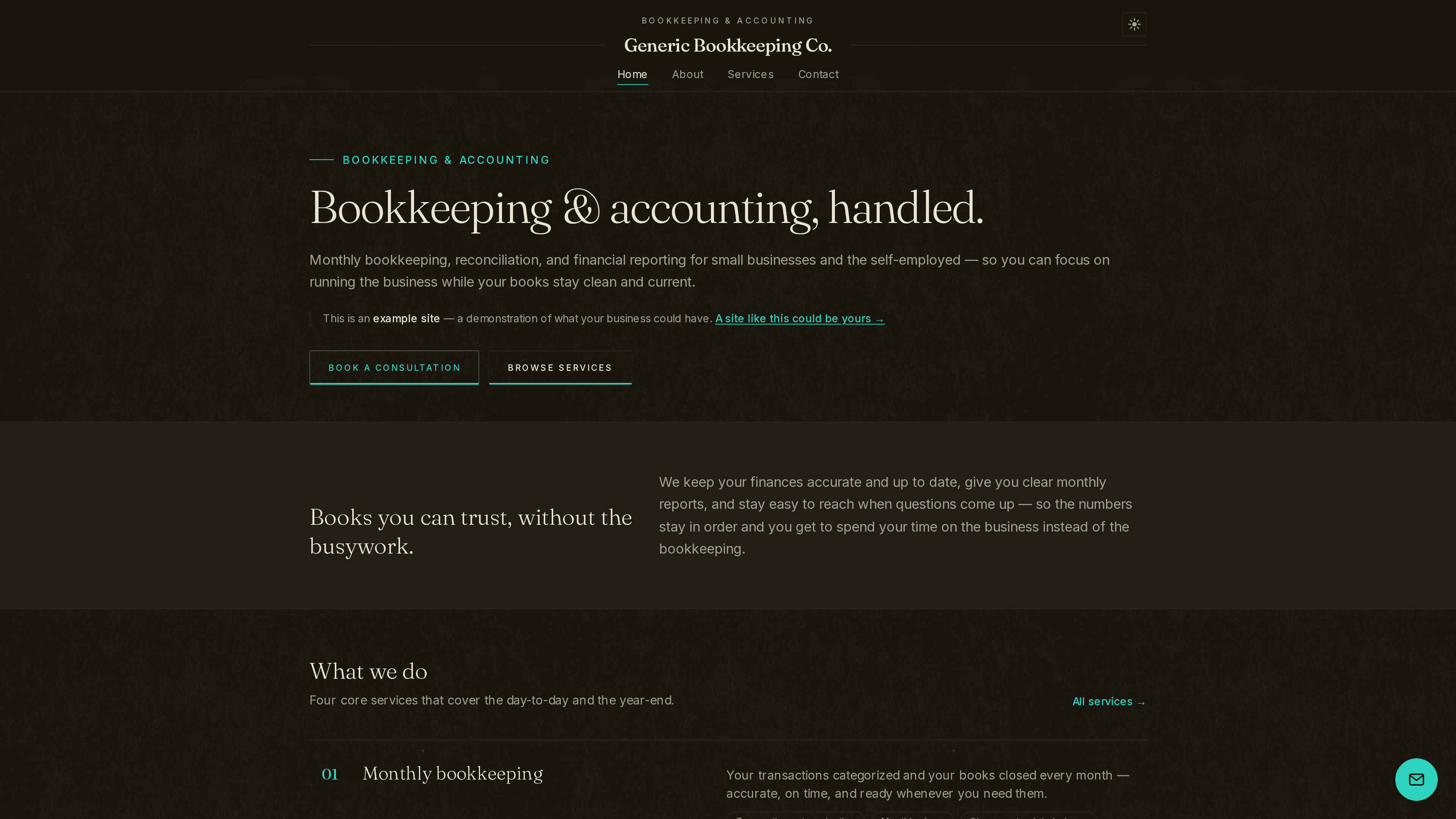 Preview of a finished website built by Vakter Digital