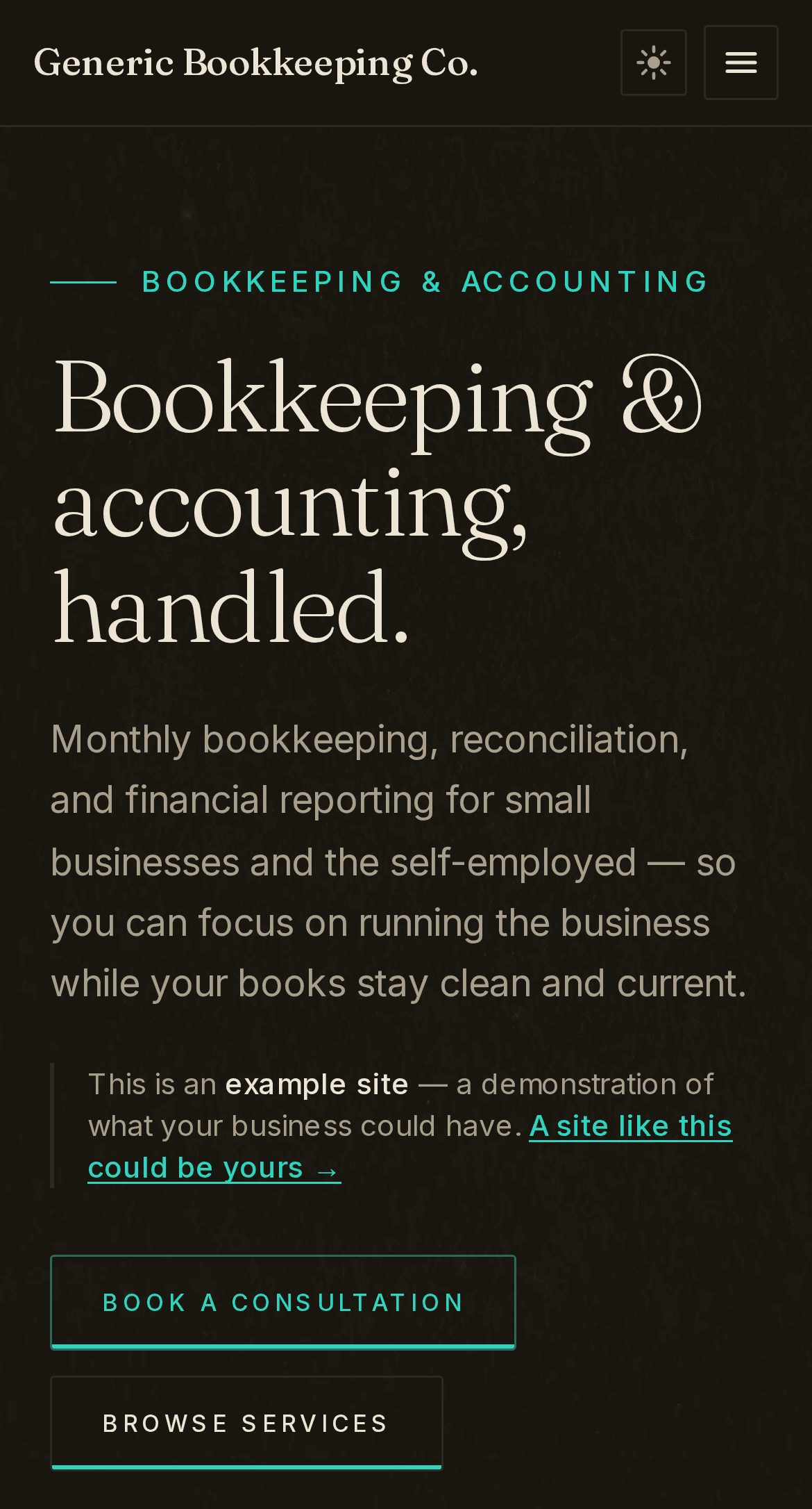 Preview of a finished website built by Vakter Digital