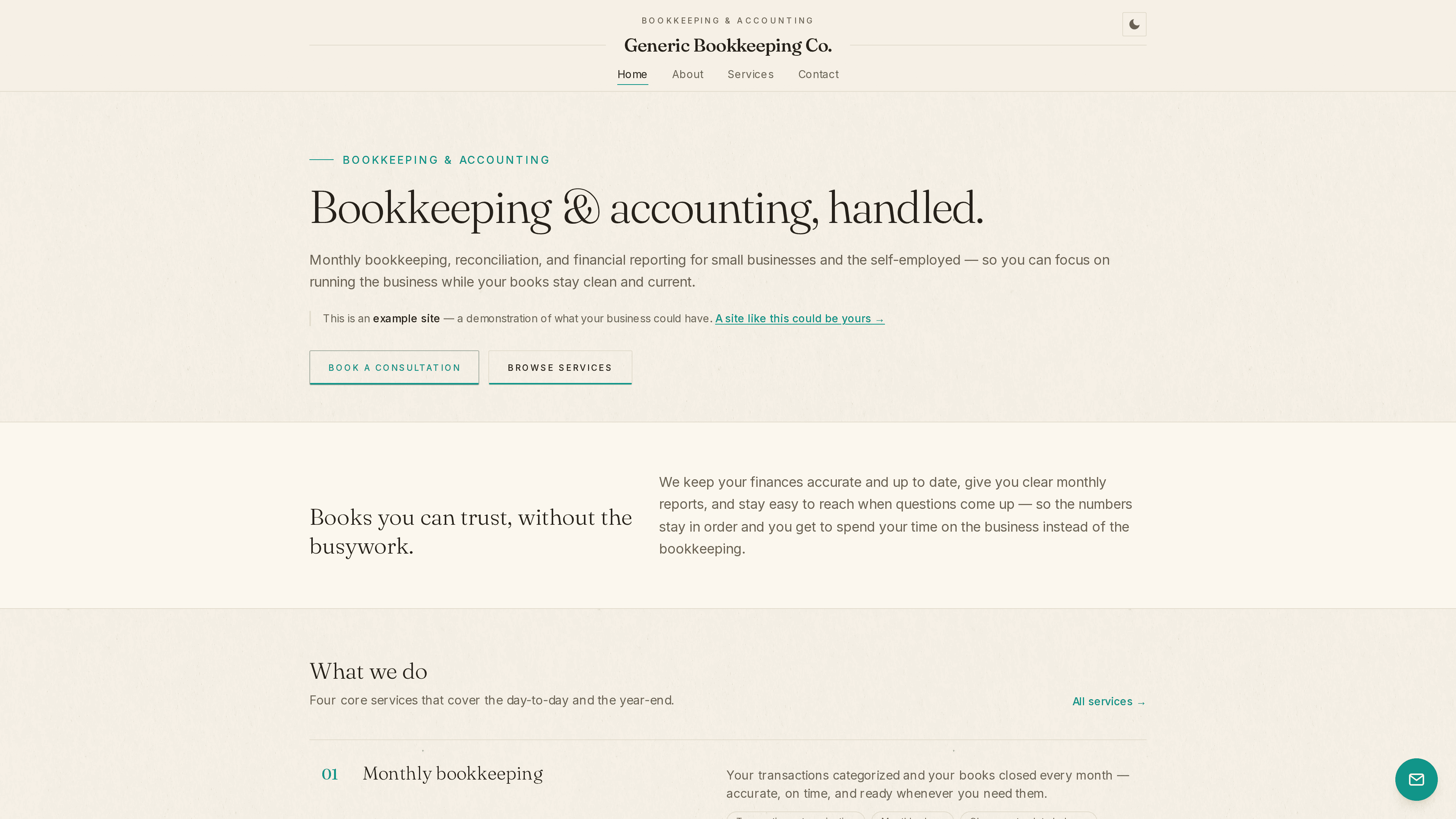 Preview of a finished website built by Vakter Digital